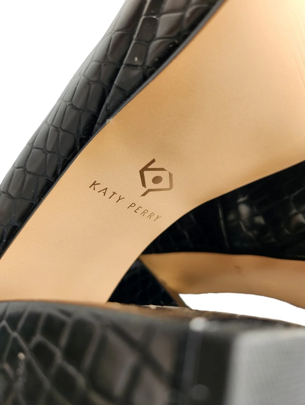 Katy Perry The Uplift Platform Pump Black Block Heel Square Toe  Size 10